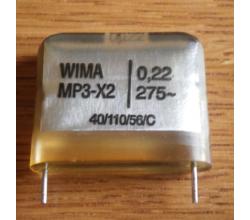 X2- Kondensator 0,22 uF275V AC ( MP3 )